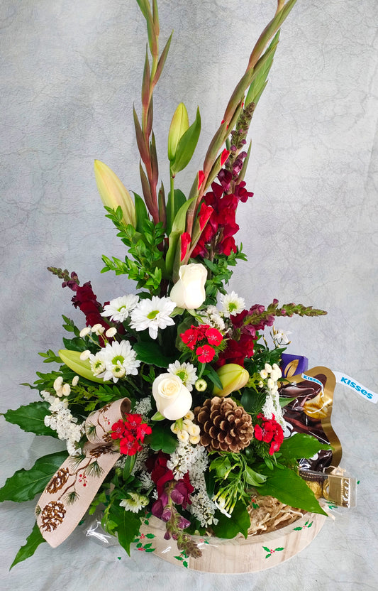 Christmas Flower and Gift Baskets